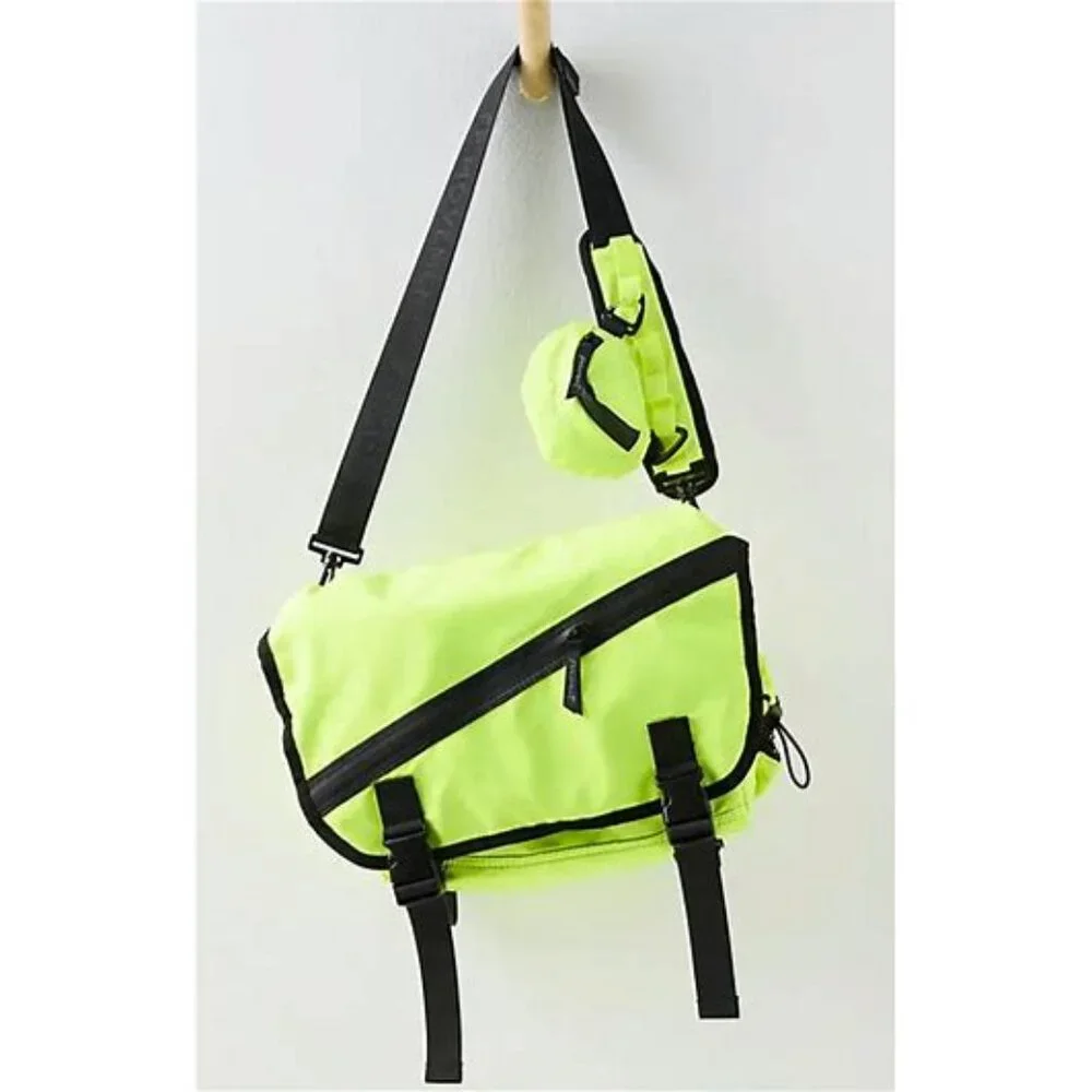 New Free People Movement Move With It Messenger Bag in Neon Green